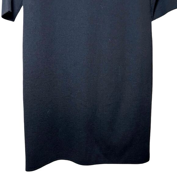 Nina Leonard Women’s Wool Blend Faux Fur Sweater Dress Black Size XL - Picture 7 of 8